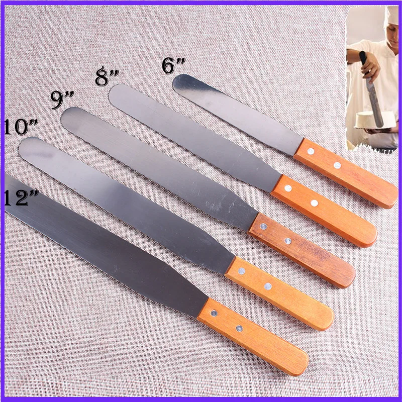 Offset Spatula Set - 6/8/10/12 Inch Bánh Thìa Đũa Thép