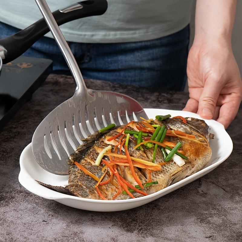 New Large Stainless Steel Fish - đánh giá và giá Offset Spatula Set