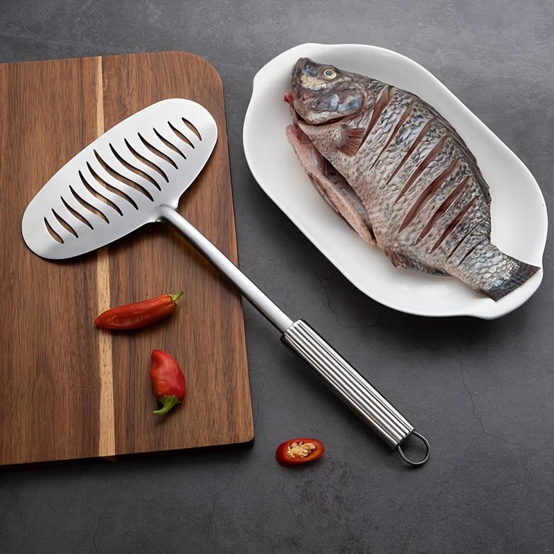 New Large Stainless Steel Fish - đánh giá và giá Offset Spatula Set