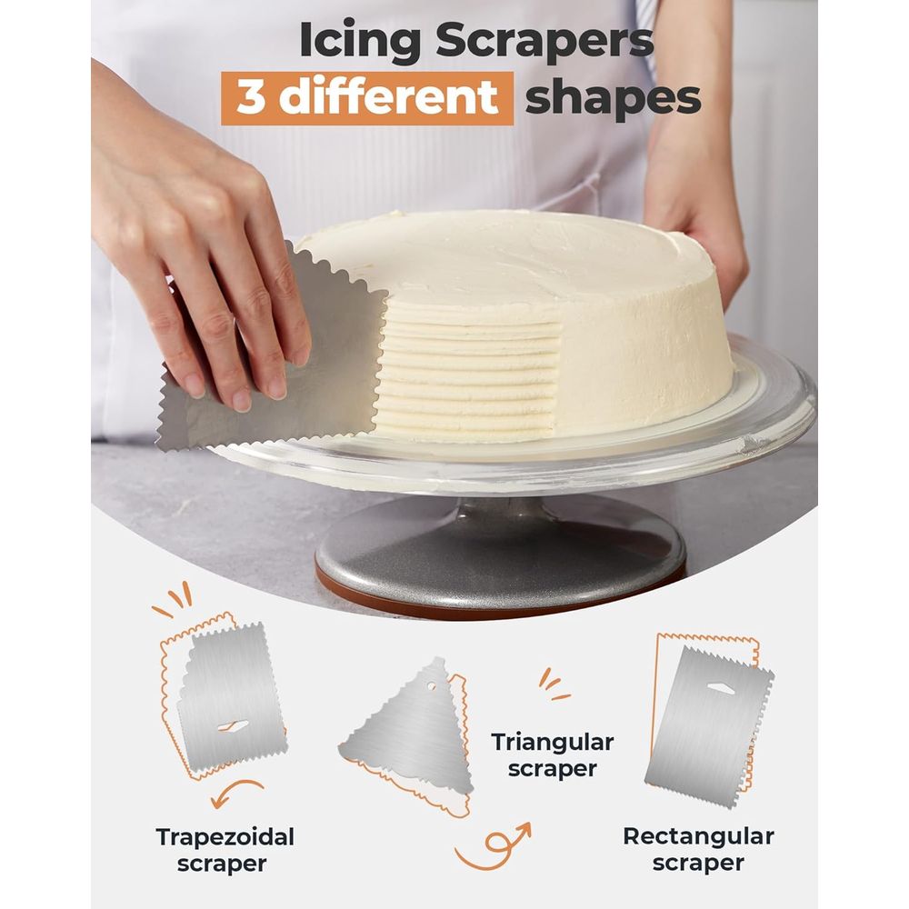 Cake Turntable Set, Revolving  - đánh giá và giá Offset Spatula Set