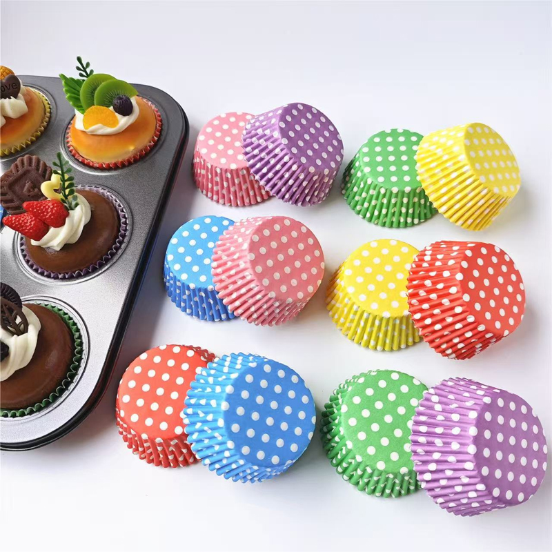 100Pcs Polka Dot Cake Paper Li - đánh giá và giá Kitchen Baking Paper