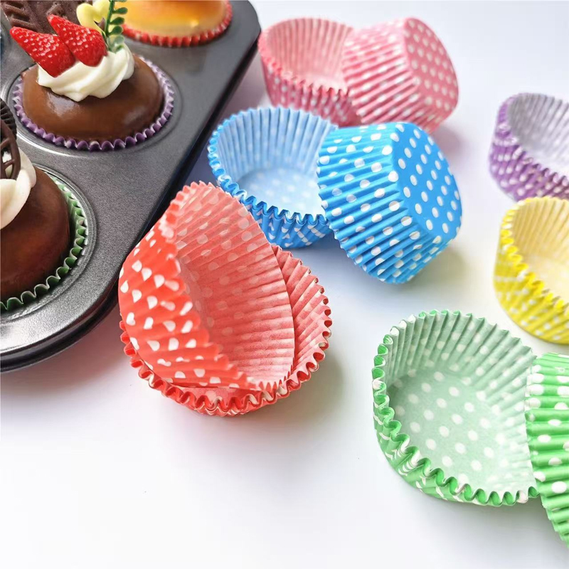 100Pcs Polka Dot Cake Paper Li - đánh giá và giá Kitchen Baking Paper