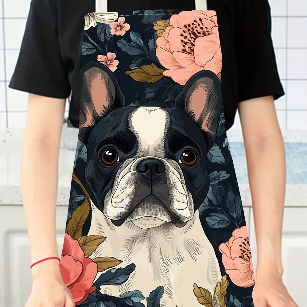 French Bulldog Floral Apron -  - đánh giá và giá Kitchen Baking Ideas