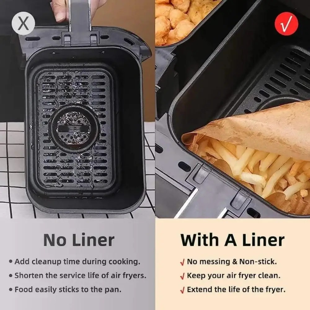 50/100pcs Disposable Air Fryer - đánh giá và giá Kitchen Baking Paper