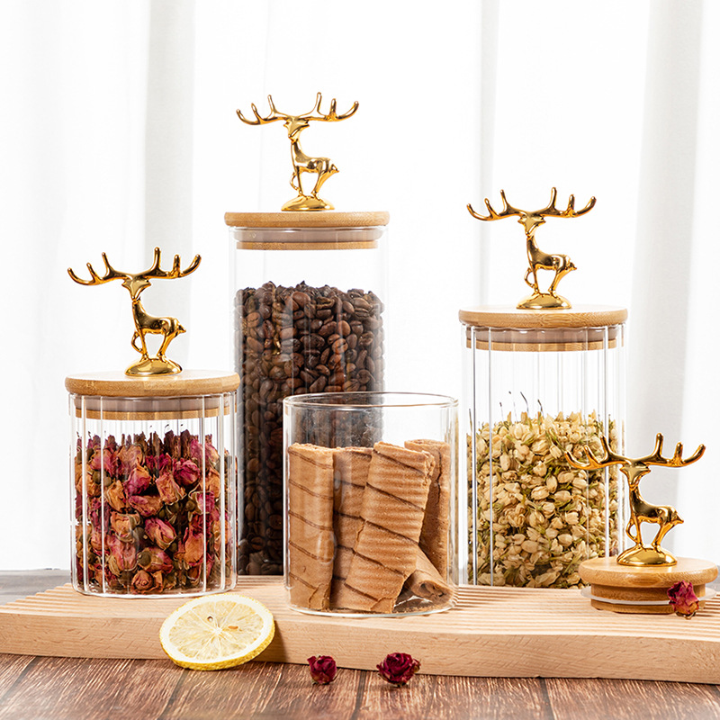 Nordic Golden Elk Storage Jar  - đánh giá và giá Kitchen Bank