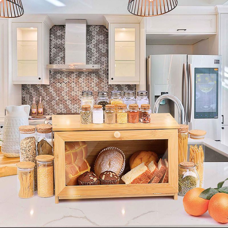 Bread Storage Display Cabinet  - đánh giá và giá Kitchen Cabinet Baking Organizer