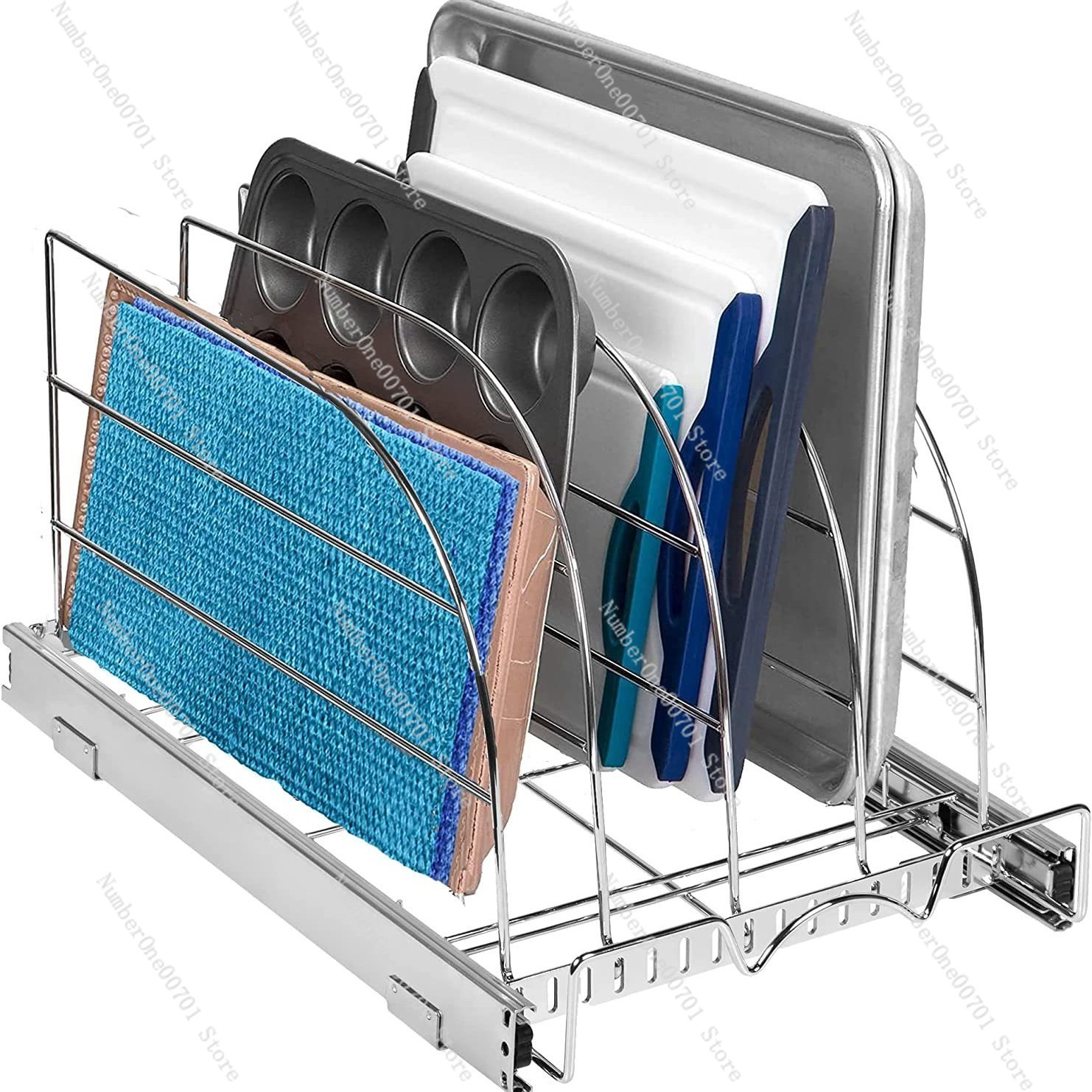 Slide-Out Kitchen Cabinet Orga - đánh giá và giá Kitchen Cabinet Baking Organizer
