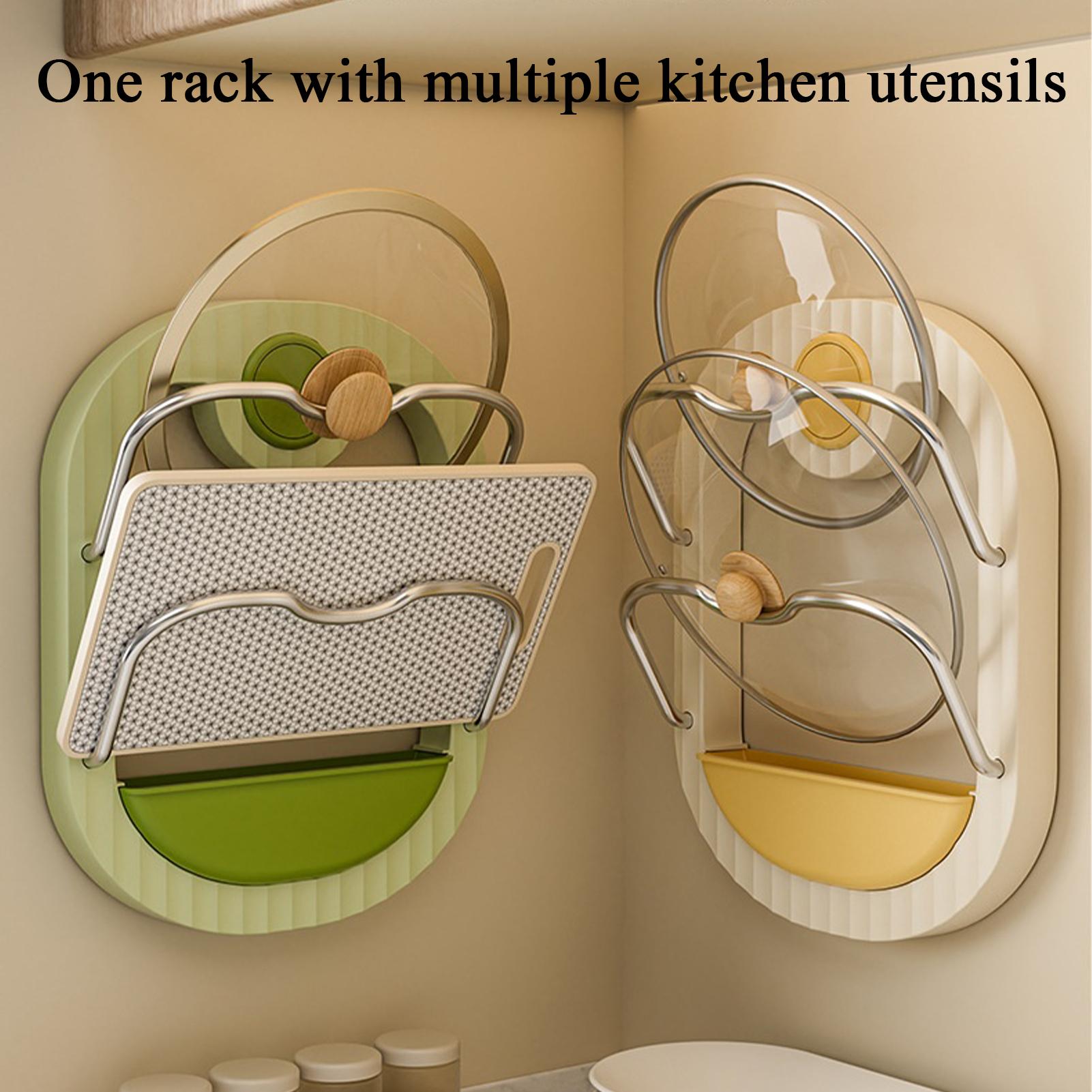 Pot Lid Rack 2-Tier Wall Mount - đánh giá và giá Kitchen Cabinet Baking Organizer