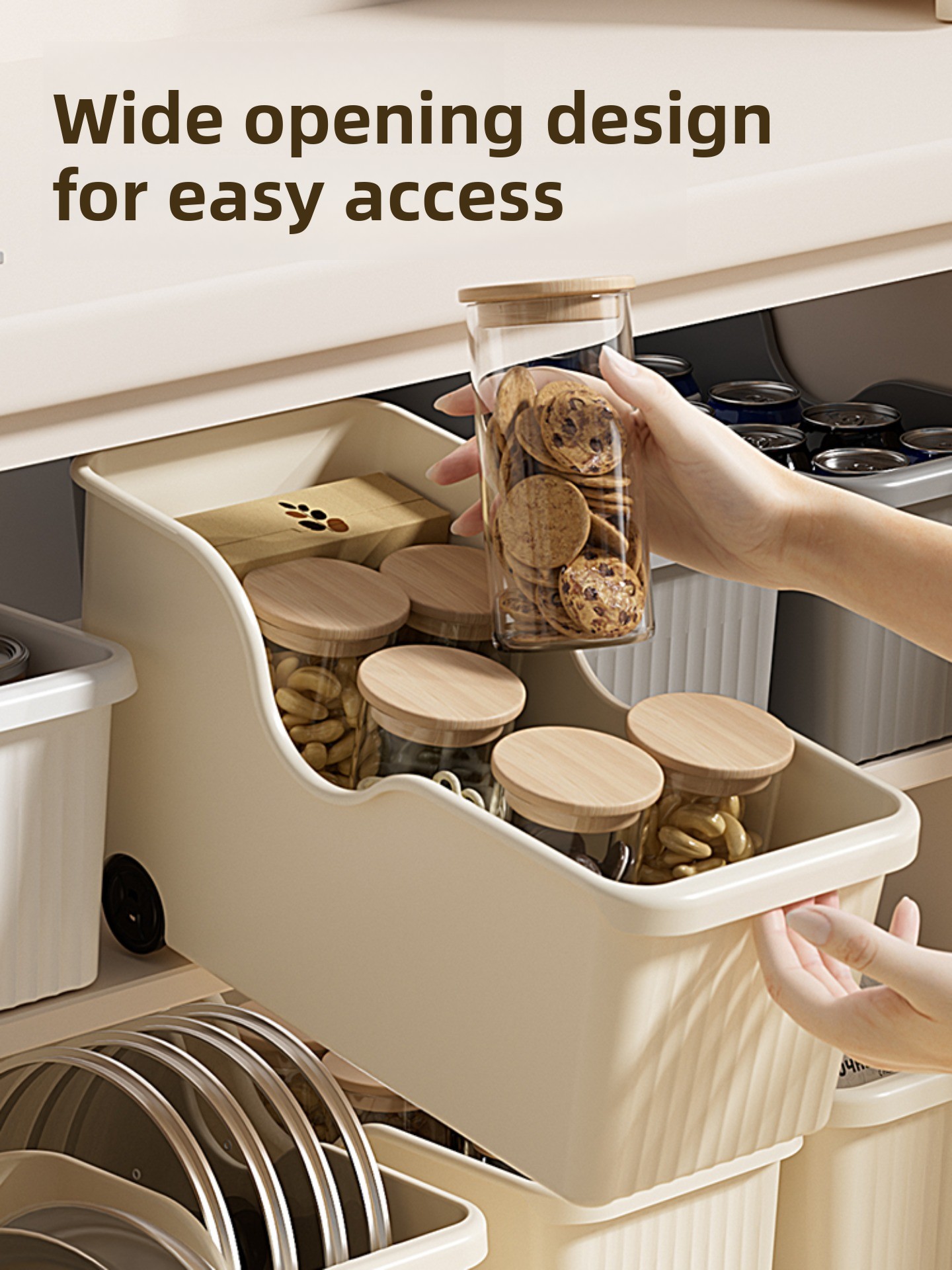Kitchen Storage Box Organizer  - đánh giá và giá Kitchen Cabinet Baking Organizer