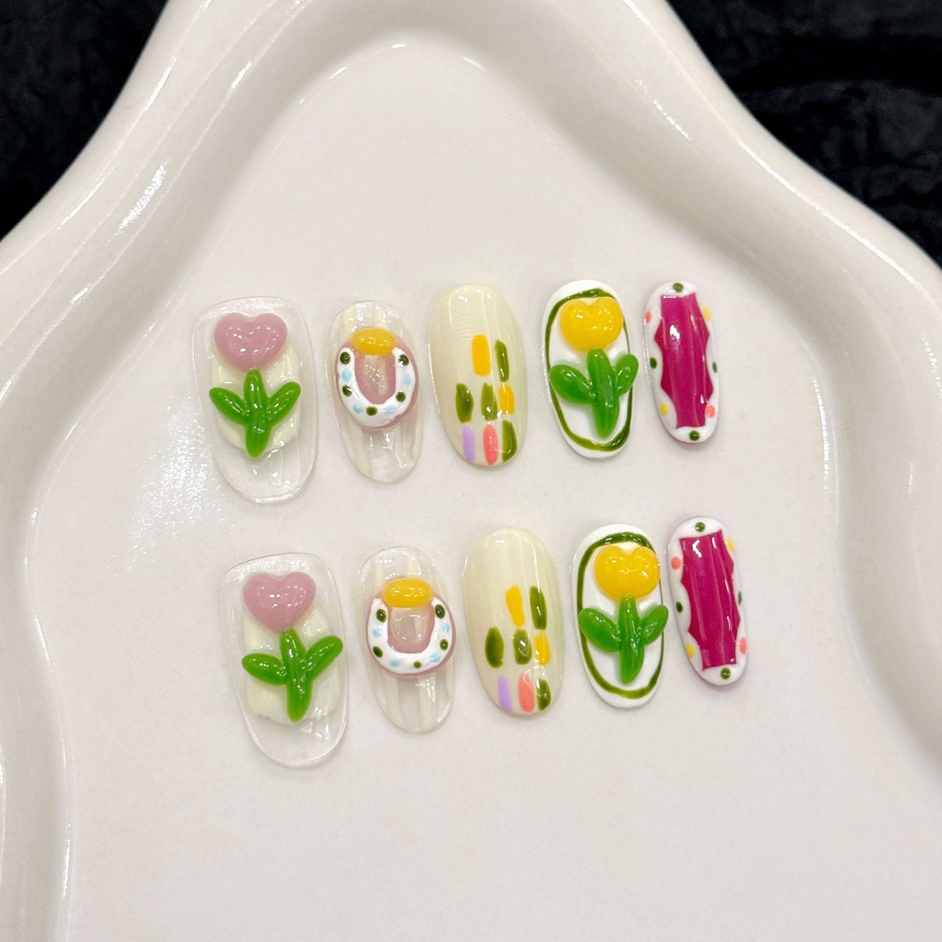 10pcs Handmade Press on Nails  - đánh giá và giá Decorating Tip Set