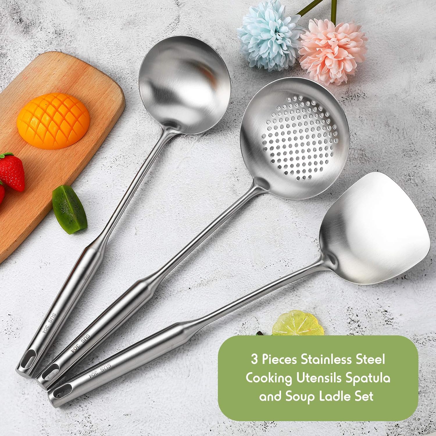 Wok Spatula, Ladle and Large S - đánh giá và giá Offset Spatula Set