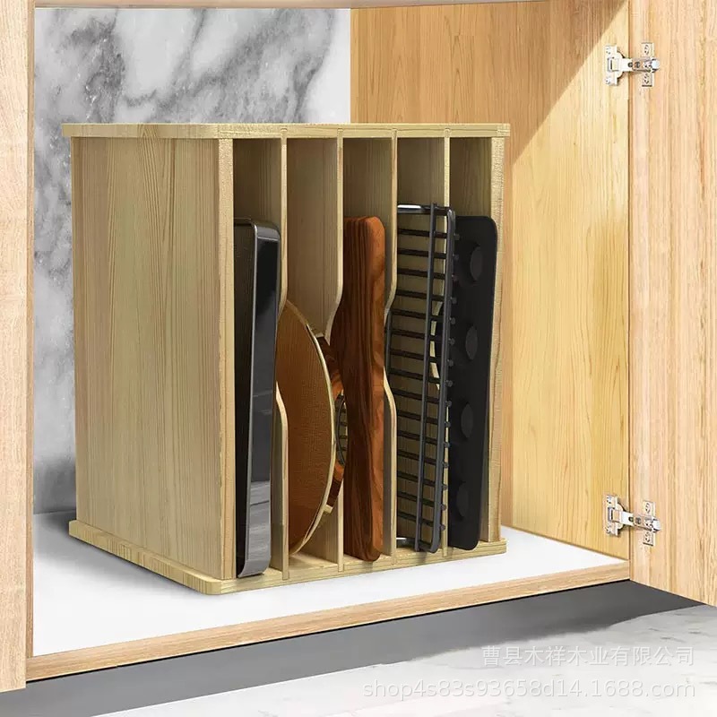 Solid wood kitchen storage rac - đánh giá và giá Kitchen Cabinet Baking Organizer