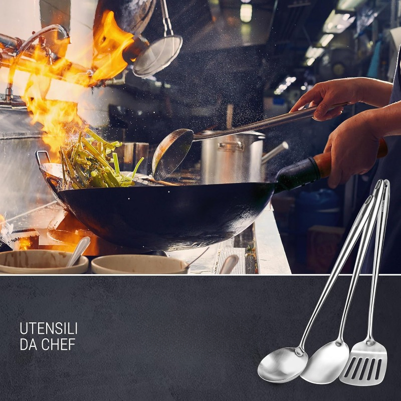 Wok Spatula and Ladle, Skimmer - đánh giá và giá Offset Spatula Set