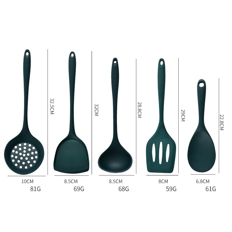 5Pcs Food Grade Silicone Kitch - đánh giá và giá Offset Spatula Set