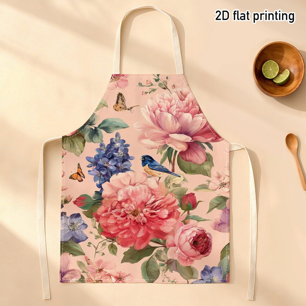 1pc Beautiful Floral Bird Apro - đánh giá và giá Kitchen Baking Ideas