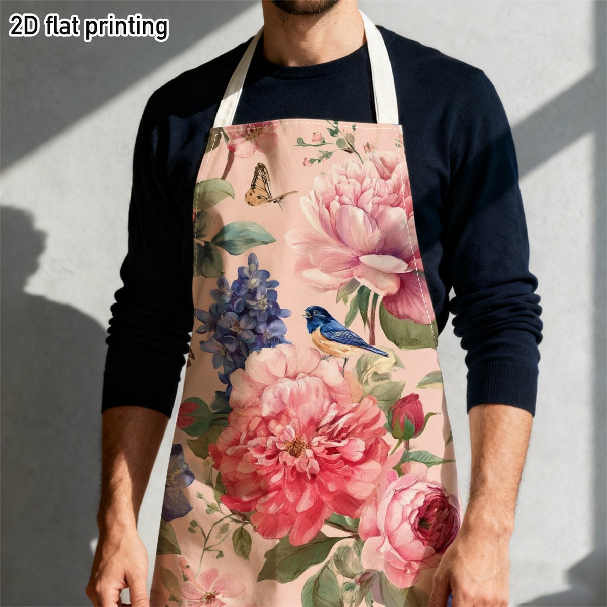 1pc Beautiful Floral Bird Apro - đánh giá và giá Kitchen Baking Ideas