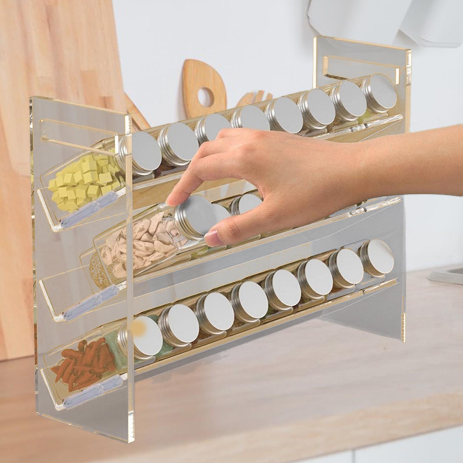 Acrylic Spice Rack Dessert She - đánh giá và giá Kitchen Cabinet Baking Organizer