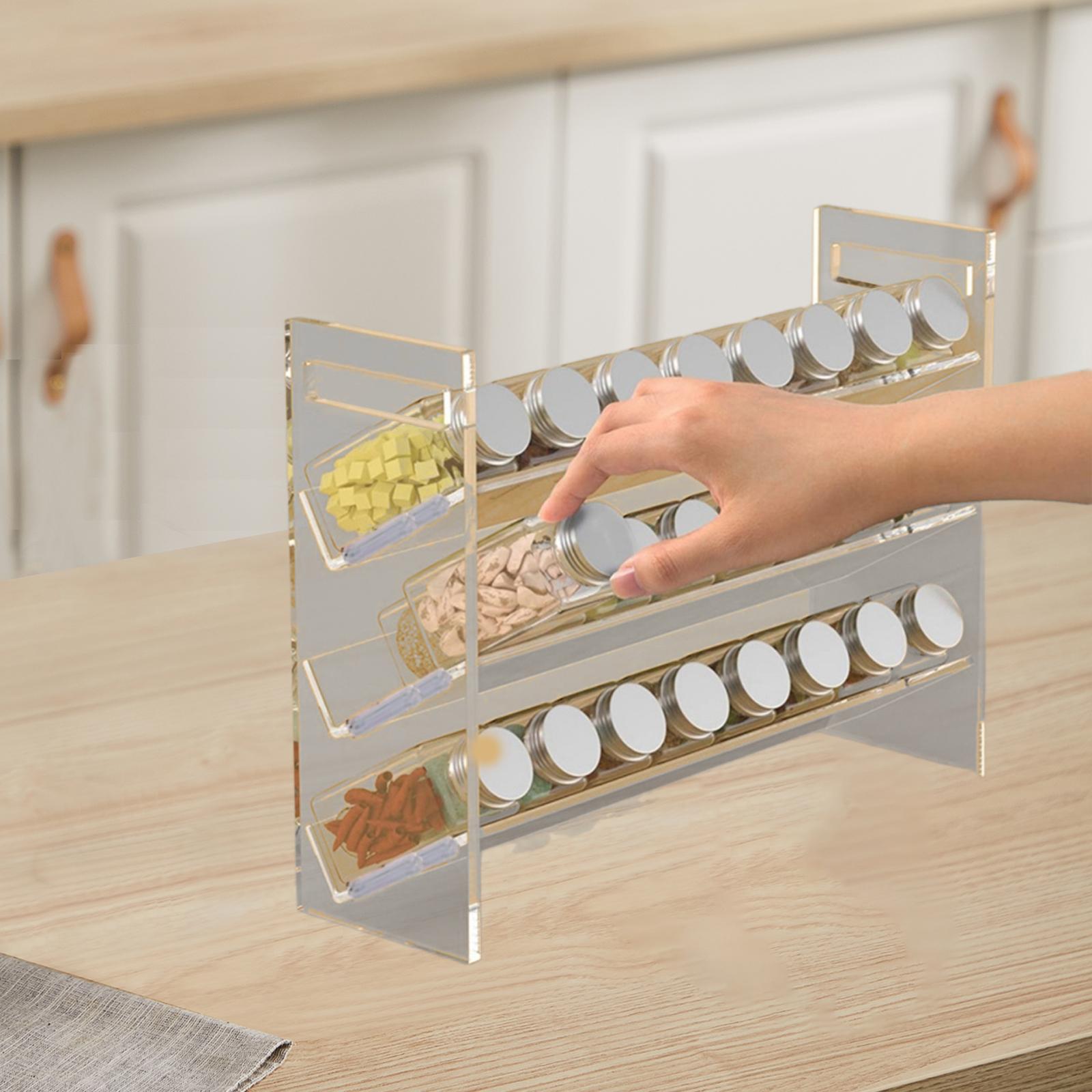 Acrylic Spice Rack Dessert She - đánh giá và giá Kitchen Cabinet Baking Organizer