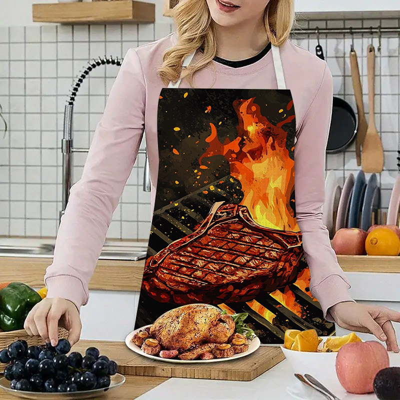 1pc BBQ Steak Apron with Flame - đánh giá và giá Kitchen Baking Ideas