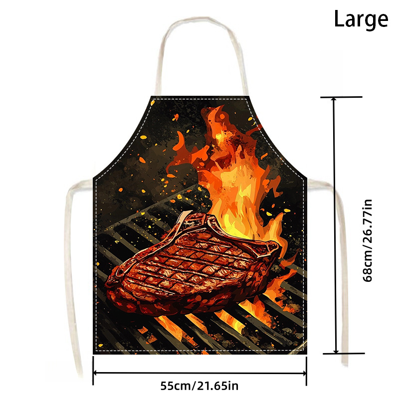 1pc BBQ Steak Apron with Flame - đánh giá và giá Kitchen Baking Ideas