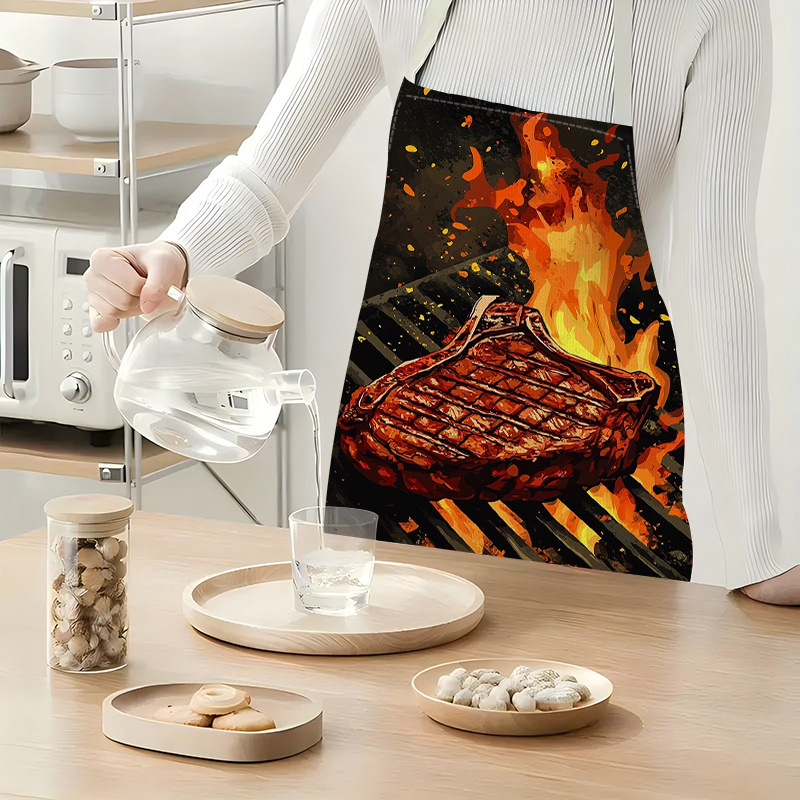 1pc BBQ Steak Apron with Flame - đánh giá và giá Kitchen Baking Ideas