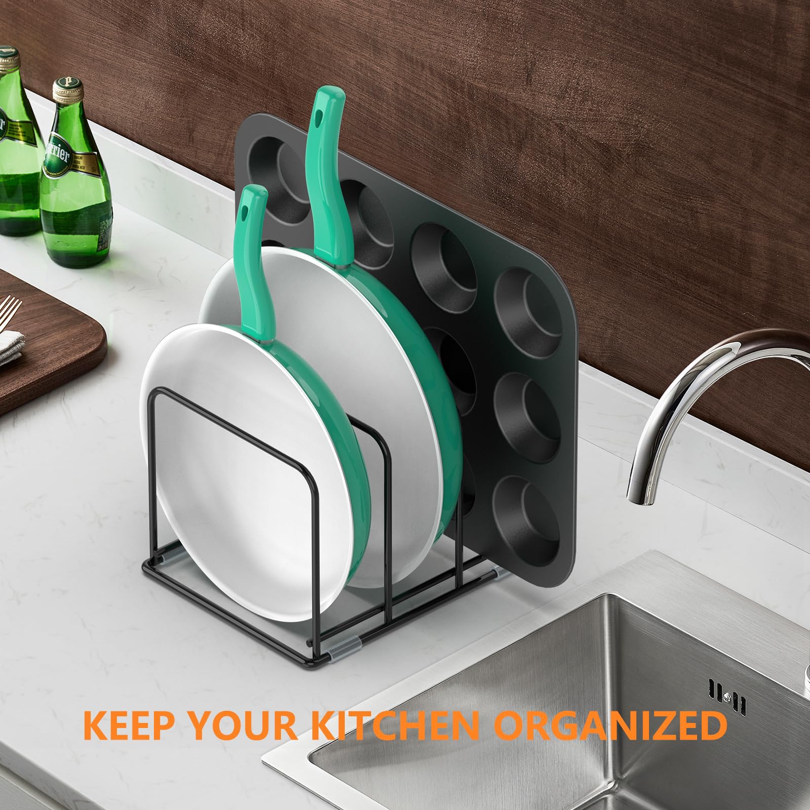 Pan Organizer Kitchen Cabinet  - đánh giá và giá Kitchen Cabinet Baking Organizer