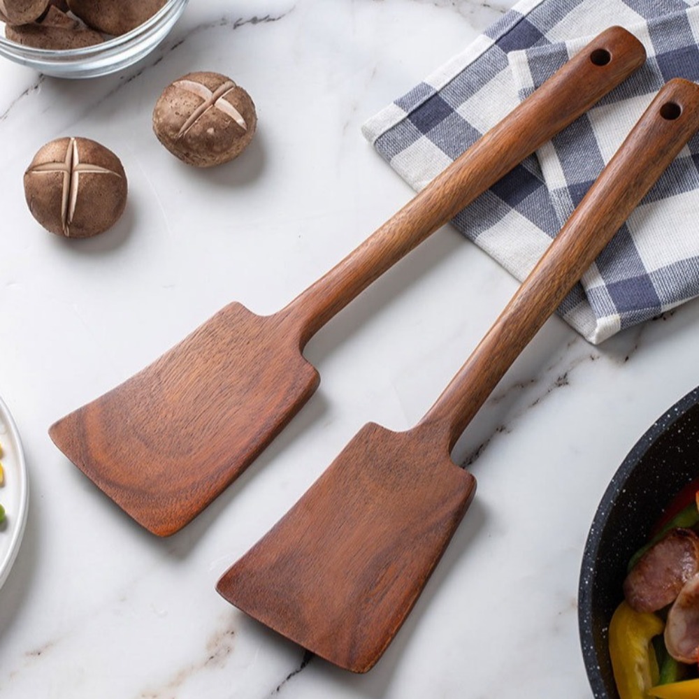 34cm Solid Wood Cooking Spatul - đánh giá và giá Offset Spatula Set