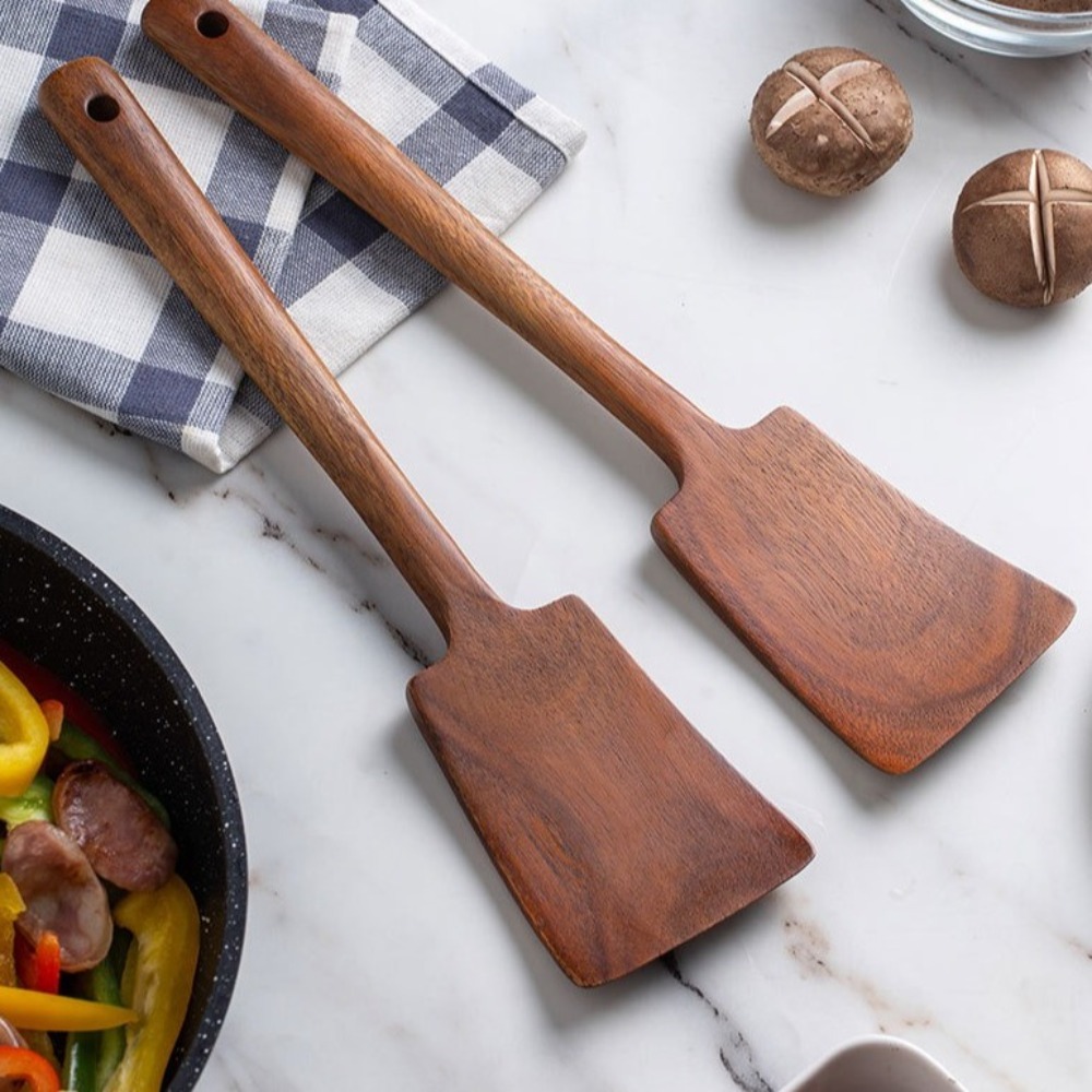 34cm Solid Wood Cooking Spatul - đánh giá và giá Offset Spatula Set