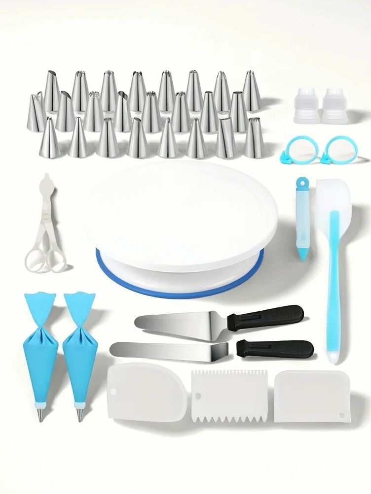 Cake Turntable Leveler Rotatin - đánh giá và giá Offset Spatula Set