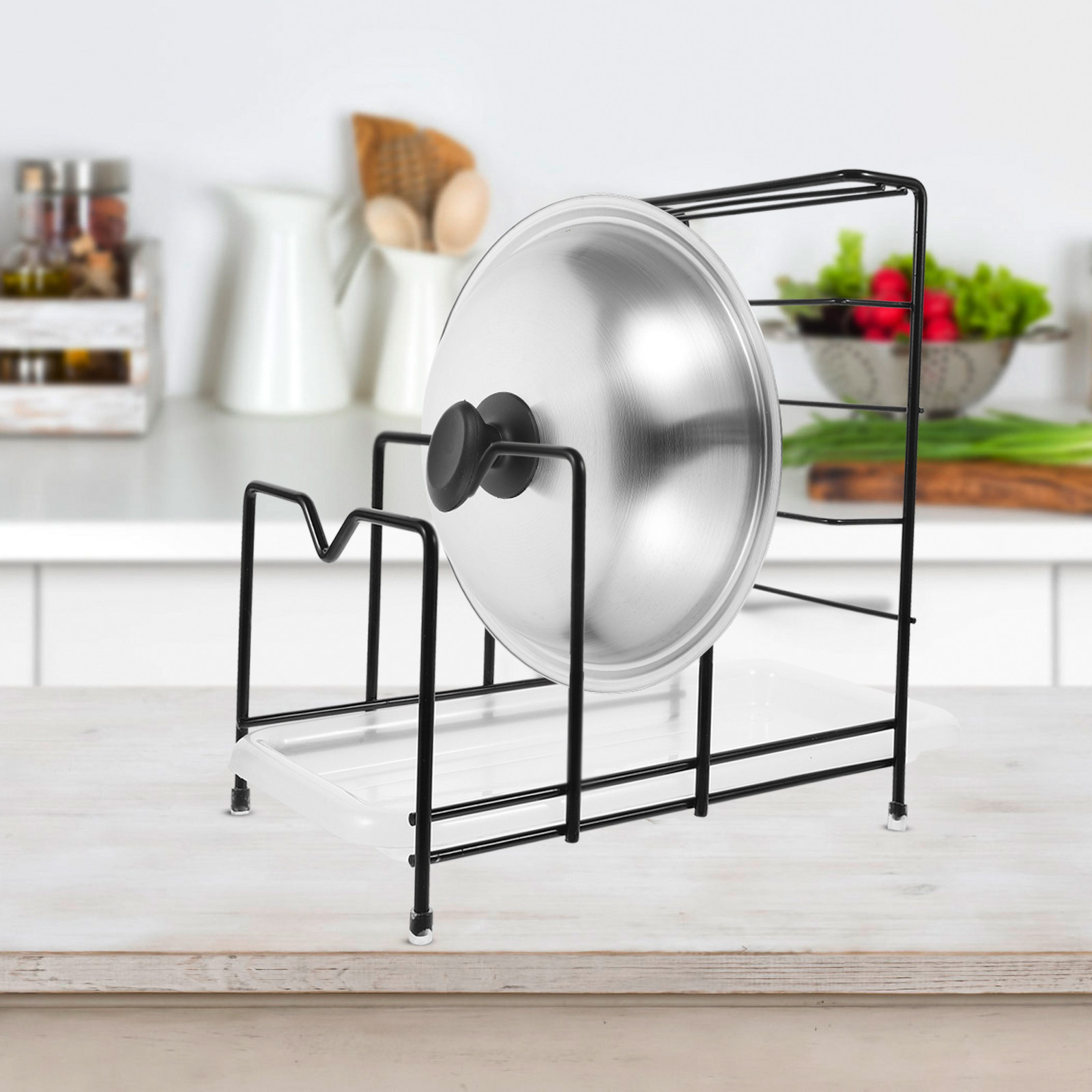 Lid Organizer for Pot Lids Cut - đánh giá và giá Kitchen Cabinet Baking Organizer