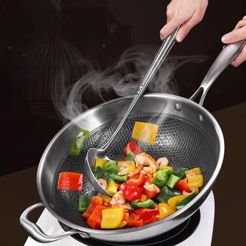 Food Grade Stainless Steel Wok - đánh giá và giá Offset Spatula Set