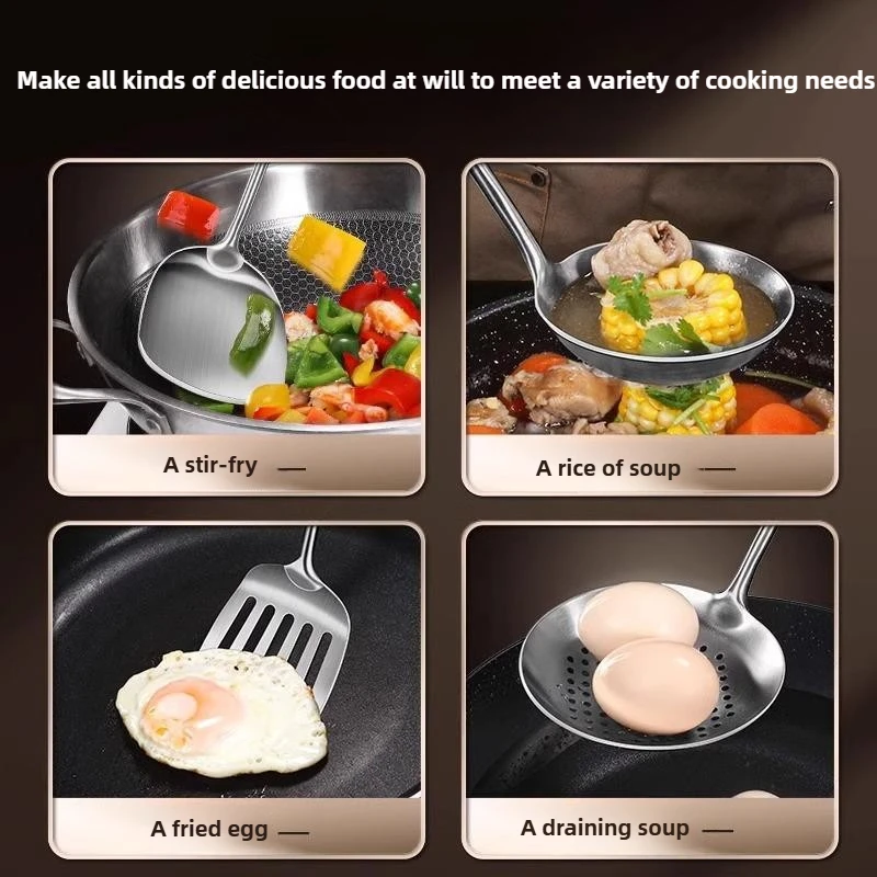 Food Grade Stainless Steel Wok - đánh giá và giá Offset Spatula Set