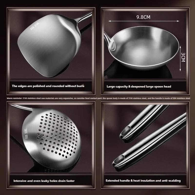 Food Stainless Steel Wok Spatu - đánh giá và giá Offset Spatula Set