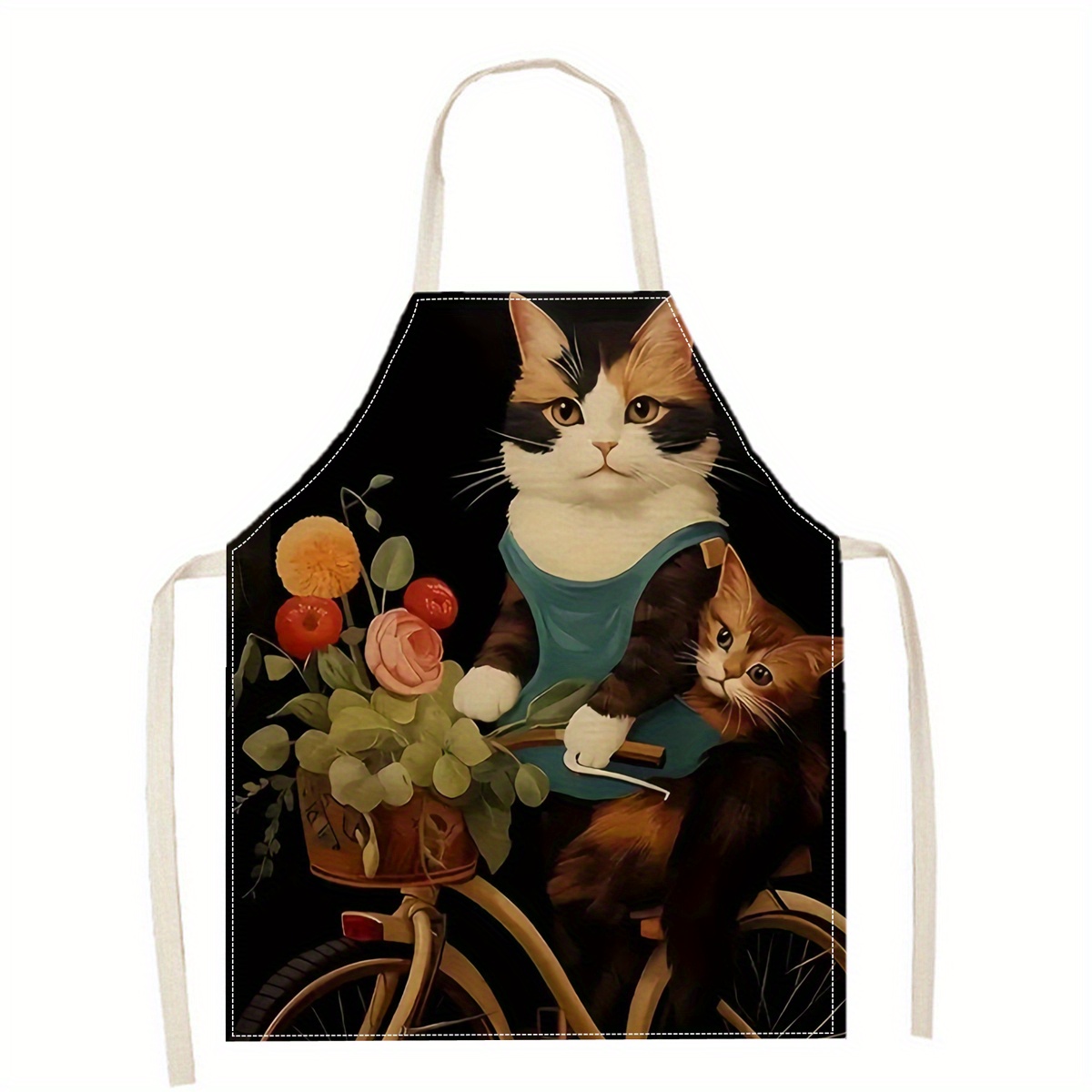 Linen Apron Funny Cat Sunglass - đánh giá và giá Kitchen Baking Ideas