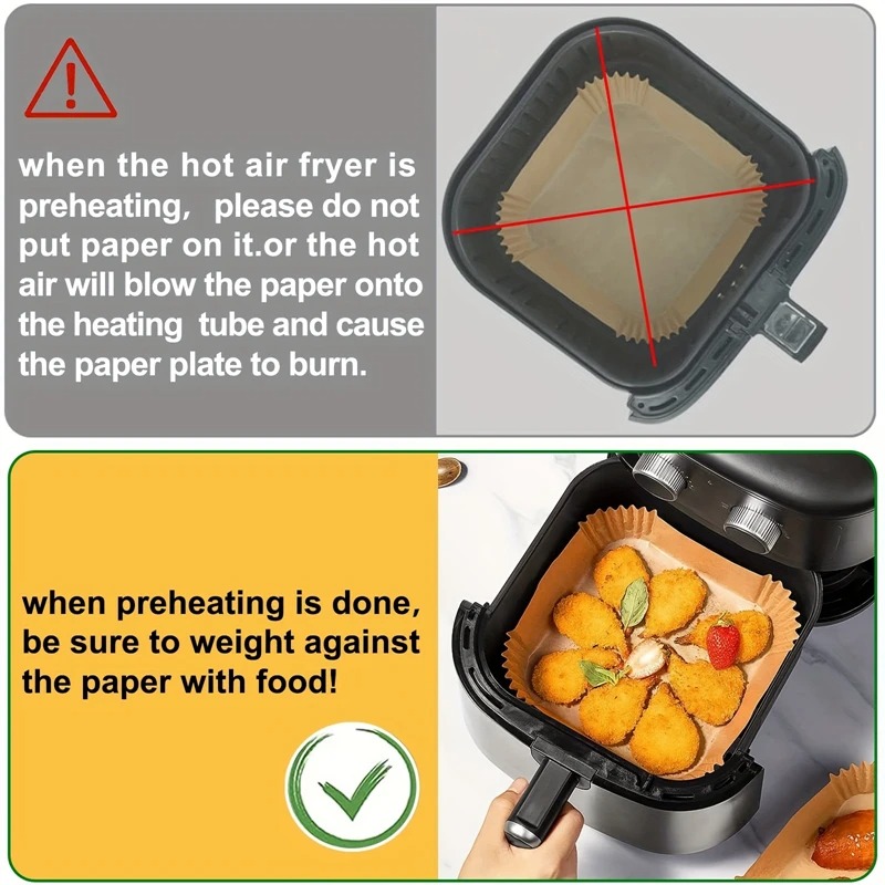 Air Fryer Paper Liners Disposa - đánh giá và giá Kitchen Baking Paper