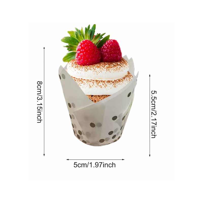 50Pcs/100Pcs Gold Dot Tulip Ca - đánh giá và giá Kitchen Baking Paper