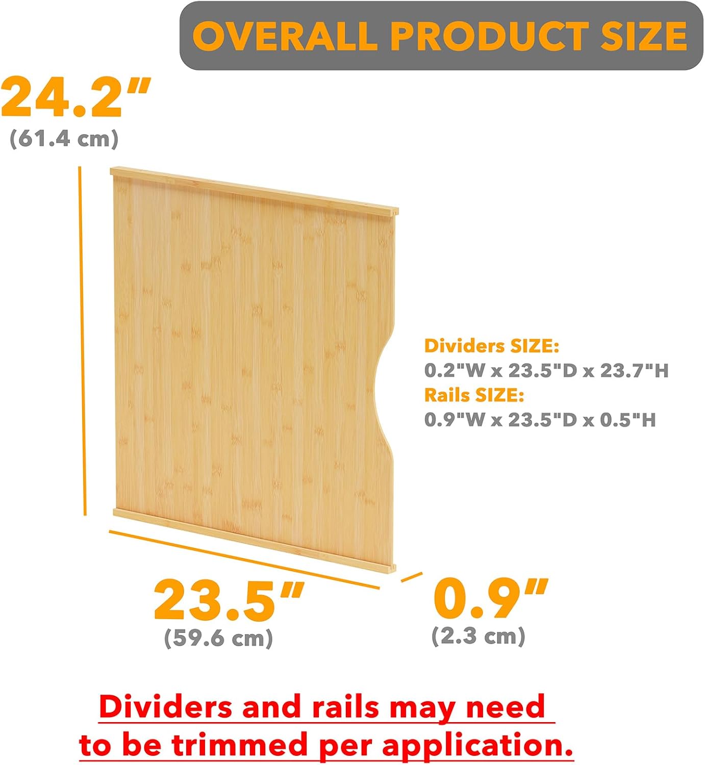 10 Pack Bamboo Tray Dividers f - đánh giá và giá Kitchen Cabinet Baking Organizer