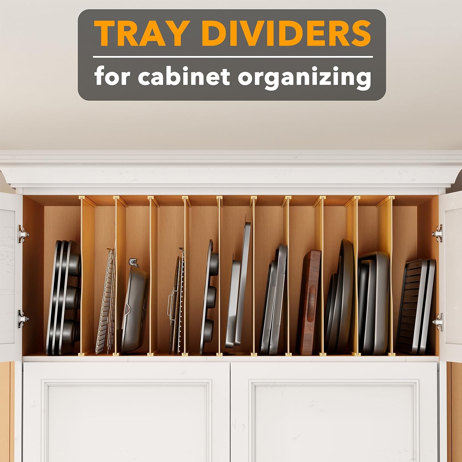 10 Pack Bamboo Tray Dividers f - đánh giá và giá Kitchen Cabinet Baking Organizer